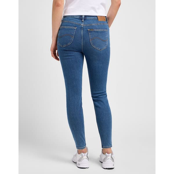 Lee Scarlett High Waist Zip Jeans Blå 34 / 33 Kvinde