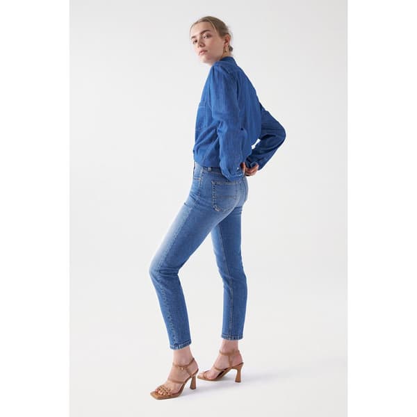 Salsa Jeans True Cropped Slim Jeans Blå 38 Kvinde