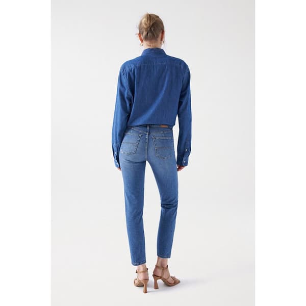 Salsa Jeans True Cropped Slim Jeans Blå 38 Kvinde
