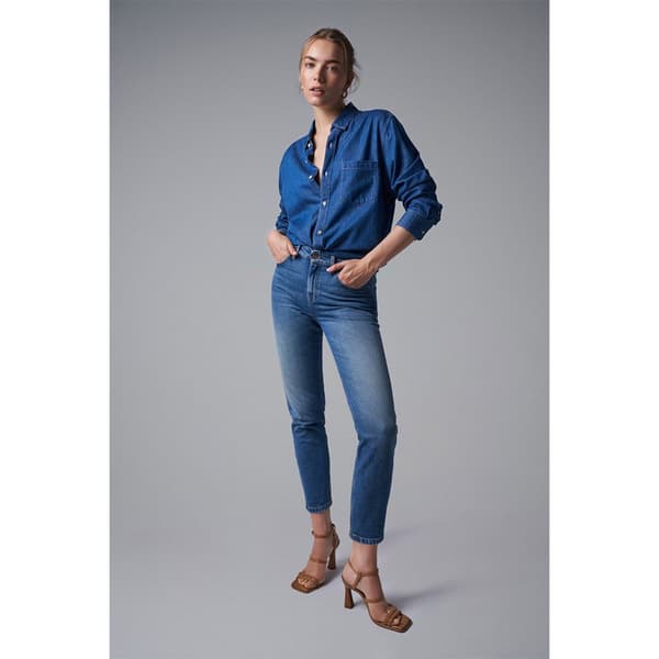 Salsa Jeans True Cropped Slim Jeans Blå 38 Kvinde