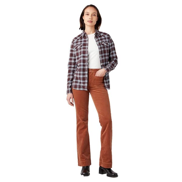 Wrangler 112342 Flare Fit Byxor Brun 25 / 32 Kvinna