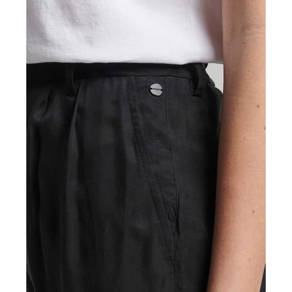 Superdry Studios Cupro Shorts Svart S Kvinna