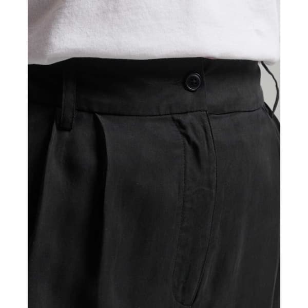 Superdry Studios Cupro Shorts Svart S Kvinna