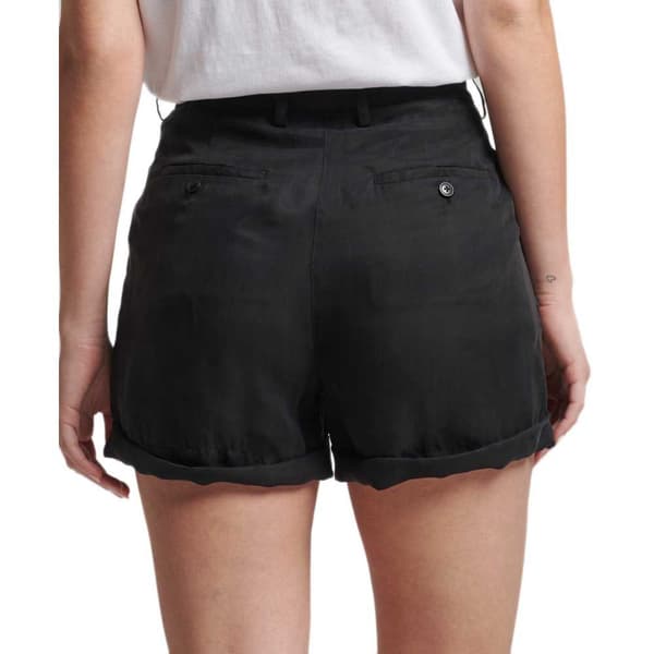 Superdry Studios Cupro Shorts Svart S Kvinna