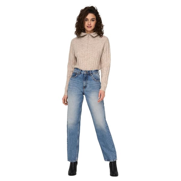 Only Robyn Ex Straight Fit Dot536 Högmidjadeans Blå 31 / 32 Kvinna