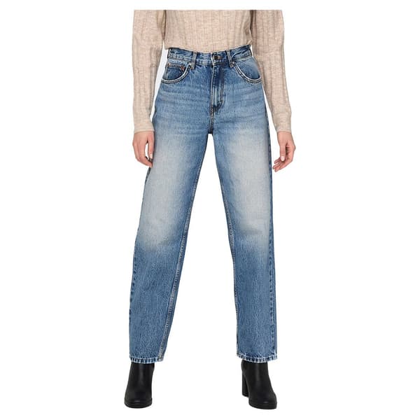 Only Robyn Ex Straight Fit Dot536 Högmidjadeans Blå 31 / 32 Kvinna