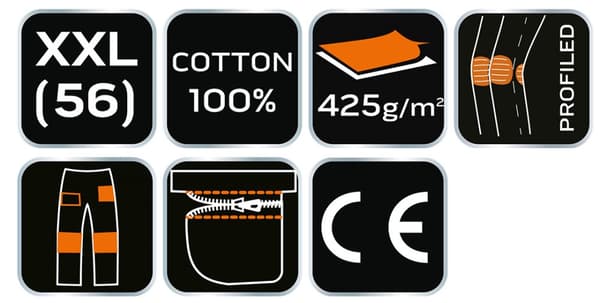 Premium PRO arbetsbyxor, storlek XXL