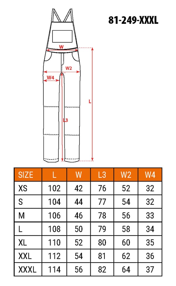 Premium PRO arbejdsoveralls, størrelse XXXL
