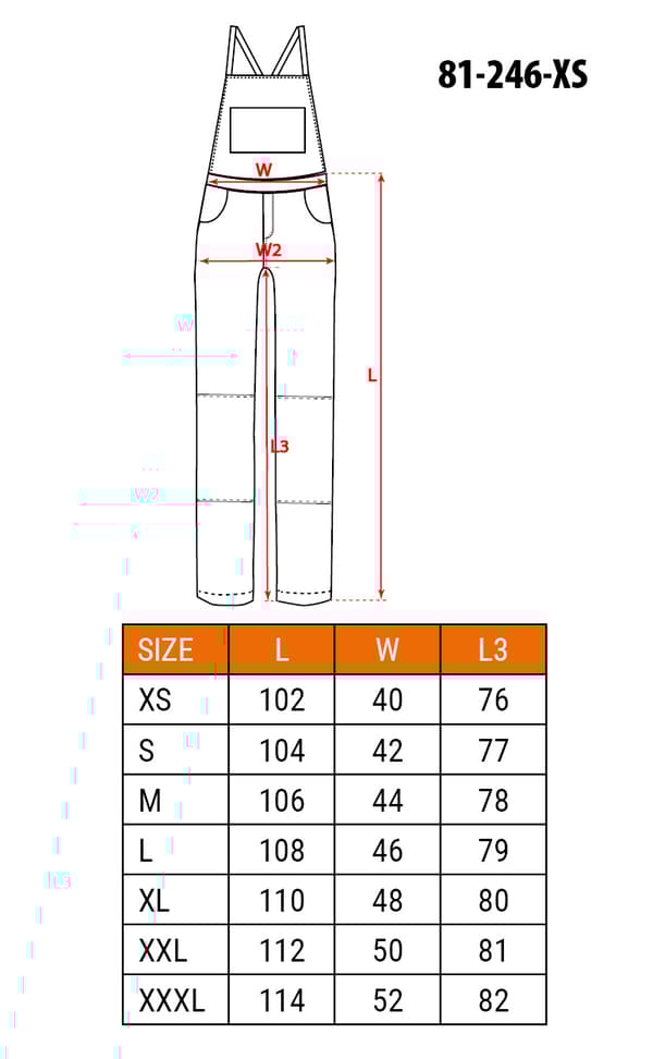 PREMIUM arbejdsoveralls, 62% bomuld, 35% polyester, 3% elastan, størrelse XS