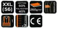 Miniatyrbillede 8 af 9: Højsynsbukser 40% polyester, 60% bomuld, 260 g/m2, størrelse XXL