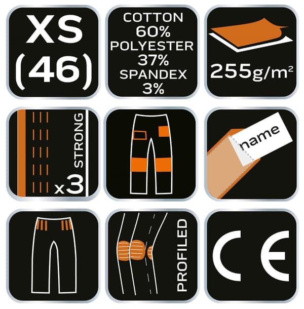 Camo URBAN arbetsbyxor, storlek XS