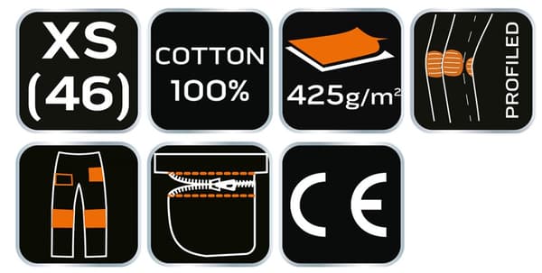 Premium PRO arbetsbyxor, storlek XS