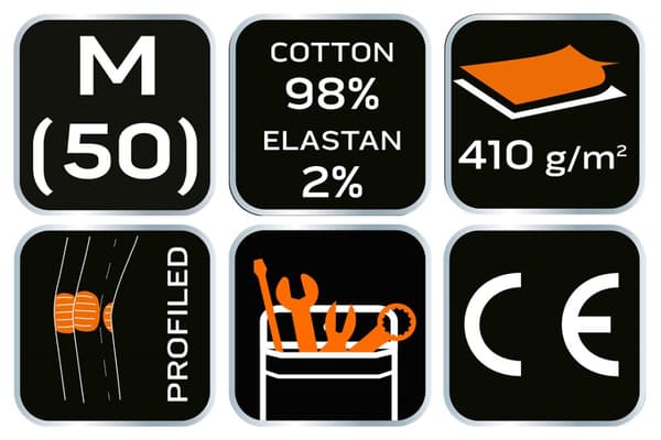 5-ficks DENIM arbetsbyxa, svart, storlek M