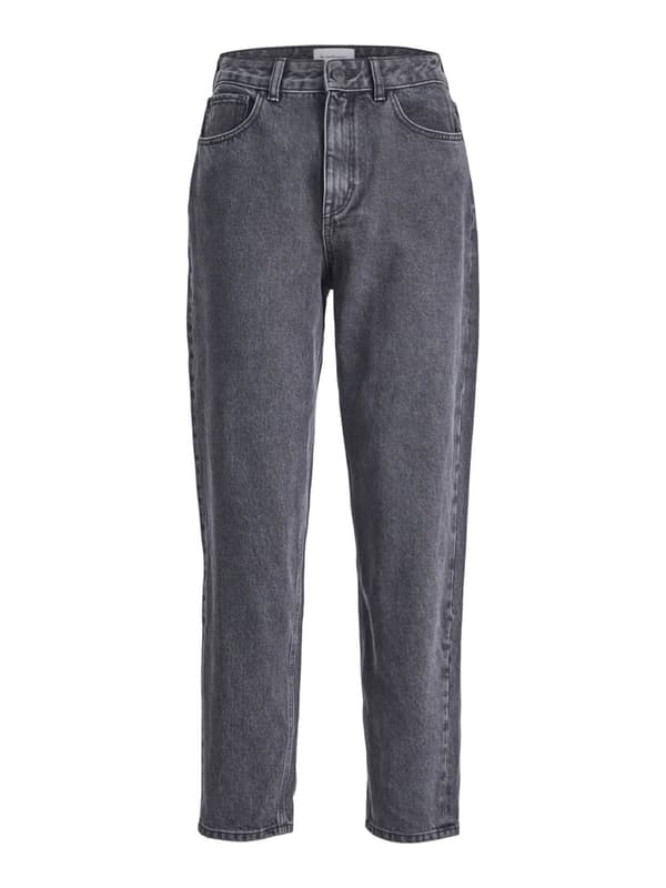 Performance Mom Jeans Washed Black Denim