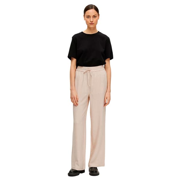 Selected Viva-gulia High Waist Bukser Beige 36 Kvinde