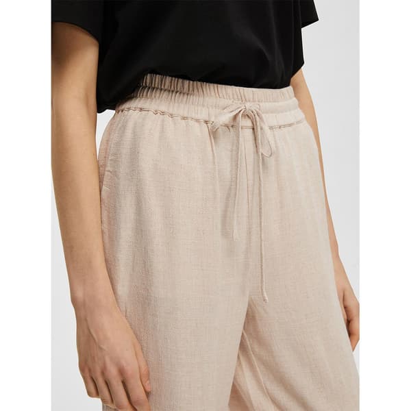 Selected Viva-gulia High Waist Bukser Beige 36 Kvinde