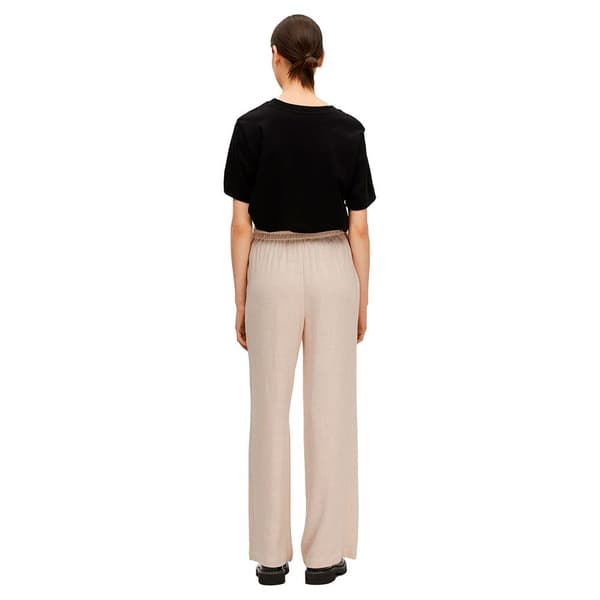 Selected Viva-gulia High Waist Bukser Beige 36 Kvinde