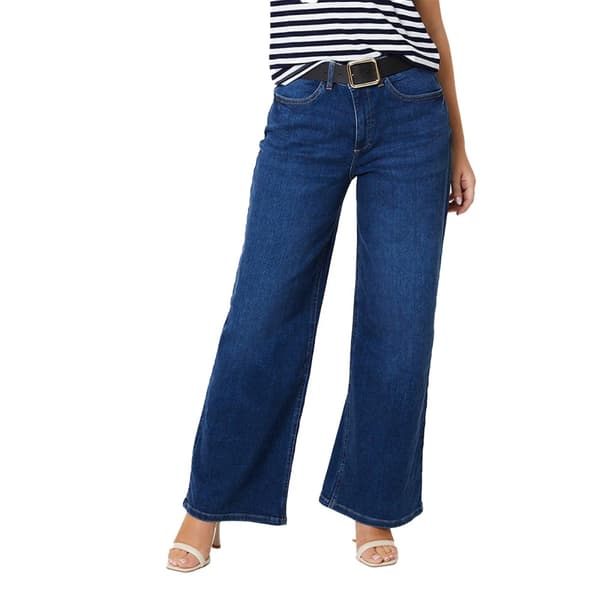 Dorothy Perkins Jeans med vida ben i denim för dam och dam Mid Wash 10 UK