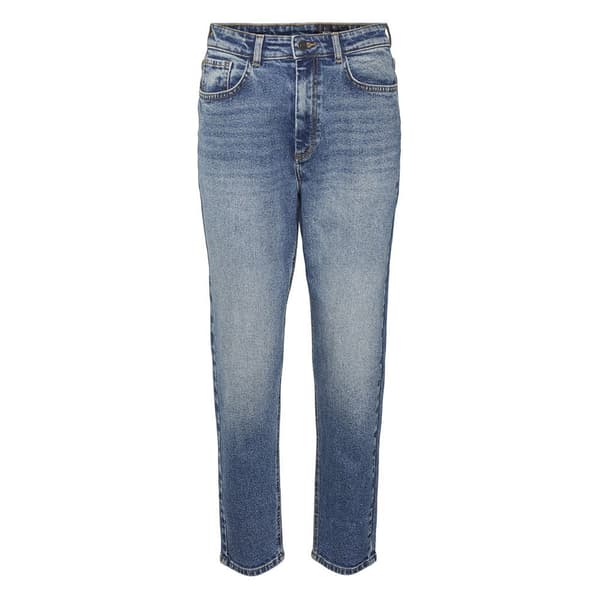 Noisy May Moni Straight Ankle Højtaljede Jeans Blå 29 / 30 Kvinde