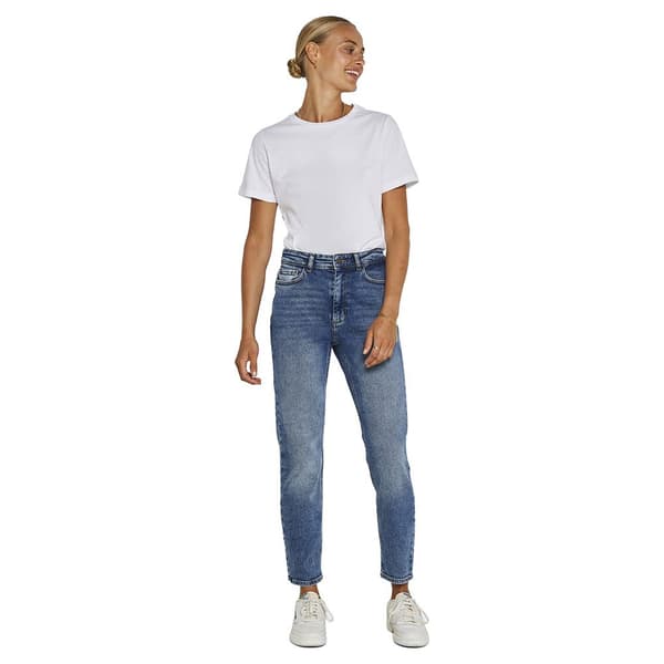 Noisy May Moni Straight Ankle Højtaljede Jeans Blå 29 / 30 Kvinde