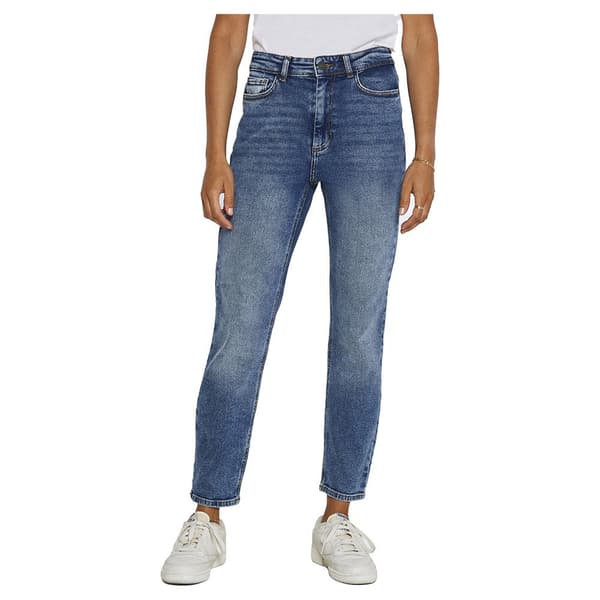 Noisy May Moni Straight Ankle Højtaljede Jeans Blå 29 / 30 Kvinde