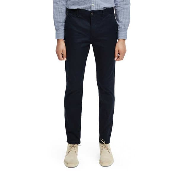 Scotch & Soda Essentials Stuart Regular Slim Fit Chinobukser Blå 29 / 32 Mand