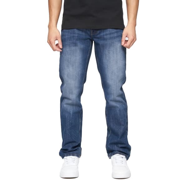 Crosshatch Mens New Techno Denim Embossed Jeans