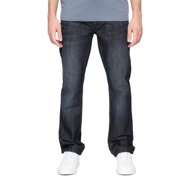 Crosshatch Mens New Techno Denim Embossed Jeans
