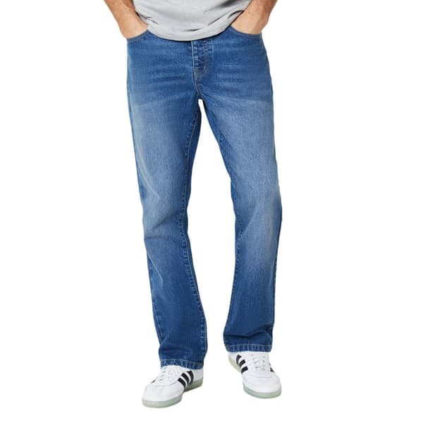 Burton Mens Mid Wash Bootcut Jeans