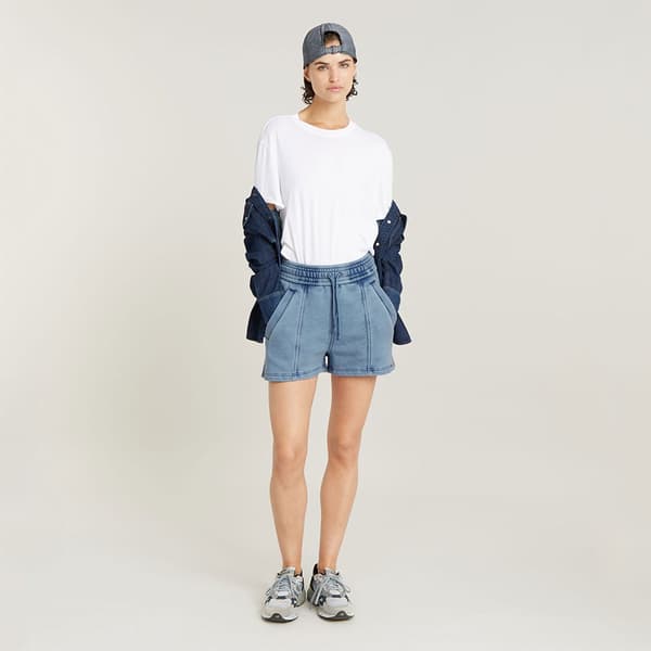 G-star Overdyed Edge Shorts Blå L Kvinna