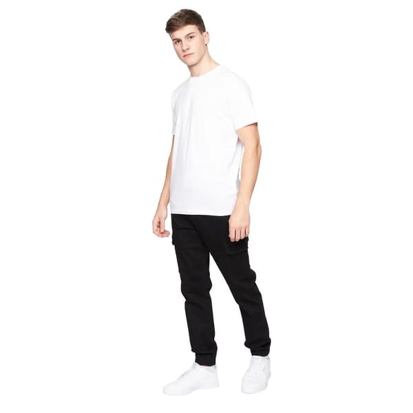 Crosshatch Mens Malimore Cuffed Ankle Cargo Jeans