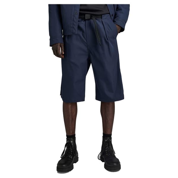 G-star Pleated Belt Chinoshorts Blå 34 Man