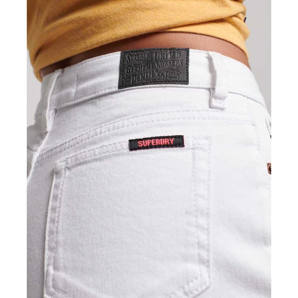 Superdry Vintage Mid Rise Shortsit Valkoinen 26 Nainen