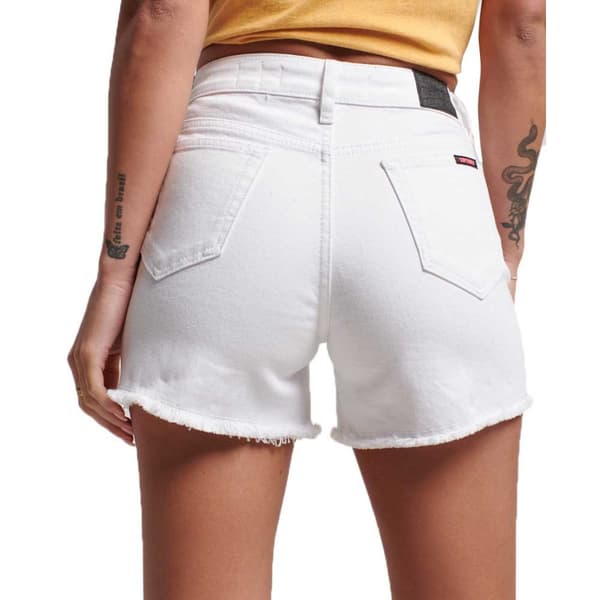 Superdry Vintage Mid Rise Shortsit Valkoinen 26 Nainen