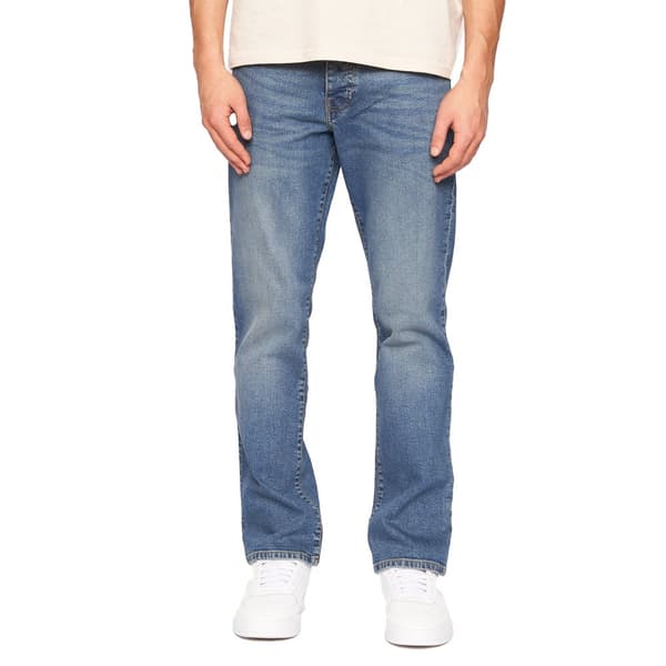 Crosshatch Denimjeans med tryck för herrar