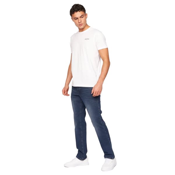 Crosshatch Denimjeans med tryck för herrar