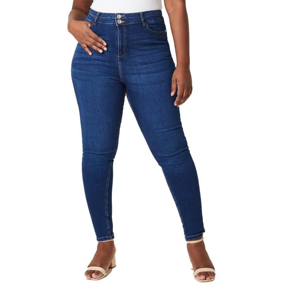 Dorothy Perkins Womens/Ladies Double Waist Detail Plus Skinny Jeans Mid Wash 18 UK