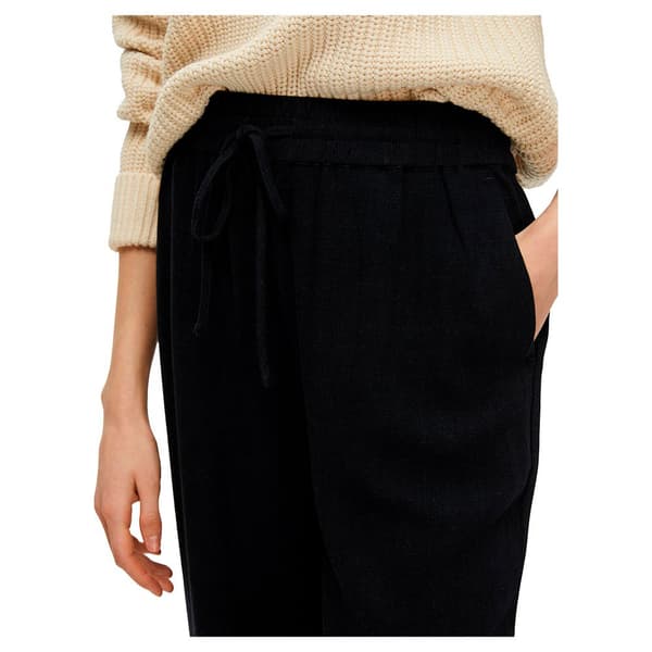 Selected Viva-gulia High Waist Housut Musta 42 Nainen