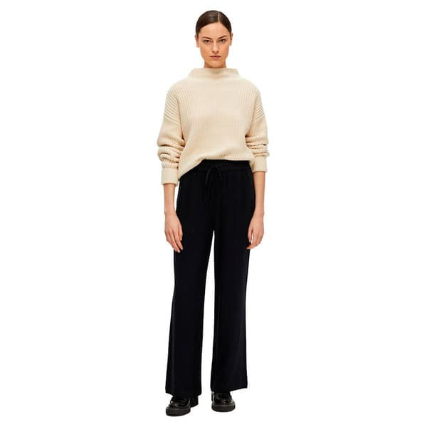 Selected Viva-gulia High Waist Housut Musta 42 Nainen