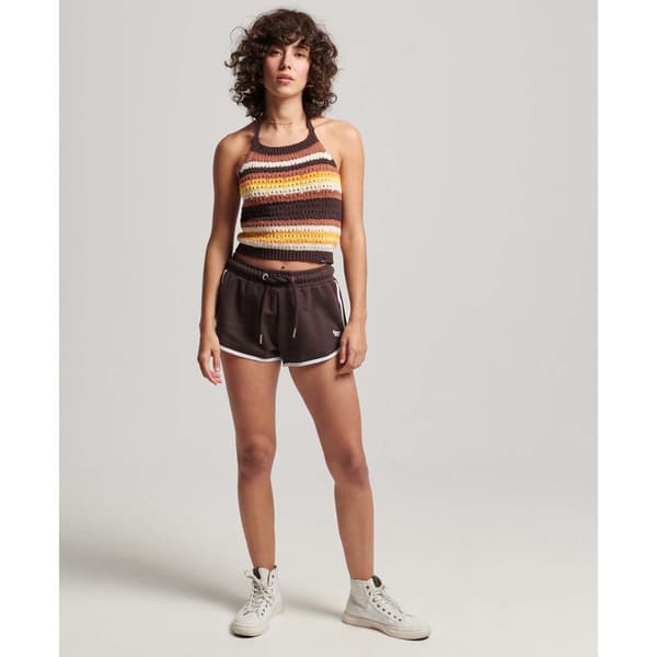 Superdry Vintage Jersey Racer Shortsit Ruskea S Nainen