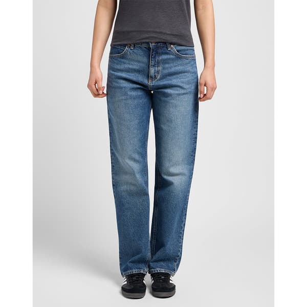 Lee Rider Classic Straight Fit Jeans Blå 36 / 35 Kvinna