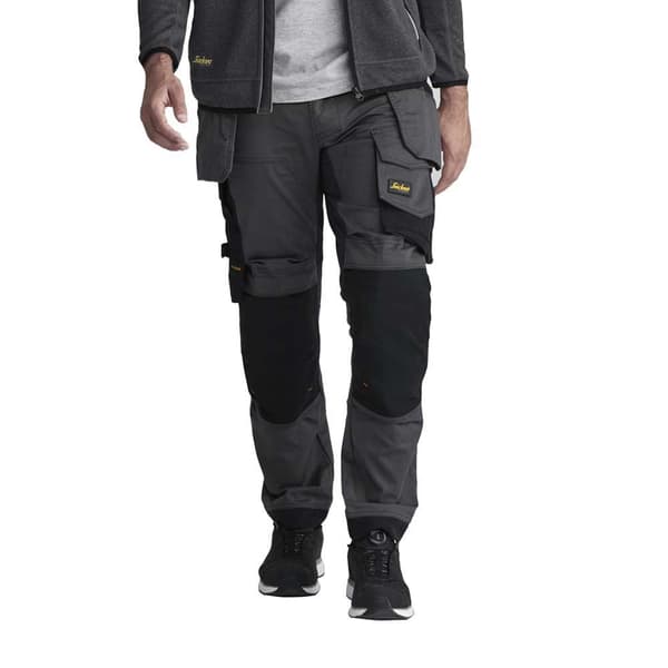 Snickers Workwear Allroundwork Holster Pockets Long Elastic Byxor Grå 250