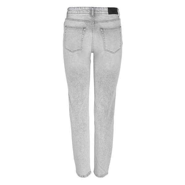 Noisy May Moni Straght Ankle Fit Az277lg Højtaljede Jeans Grå 29 / 34 Kvinde