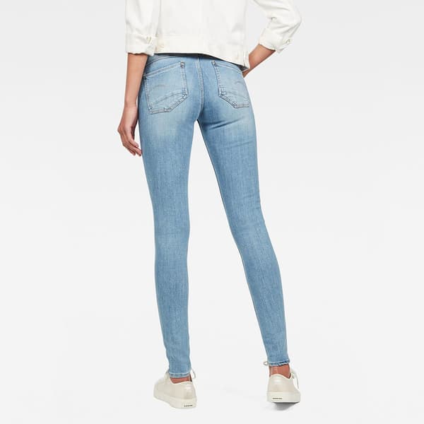 G-star Lynn Mid Waist Super Skinny Jeans Blå 22 / 32 Kvinna