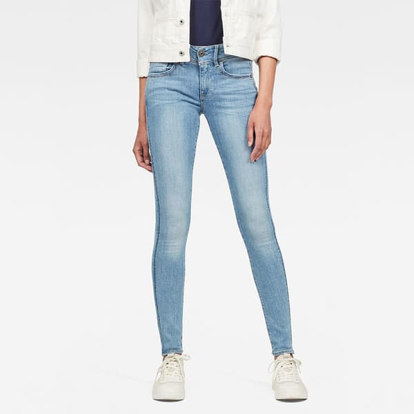 G-star Lynn Mid Waist Super Skinny Jeans Blå 22 / 32 Kvinna
