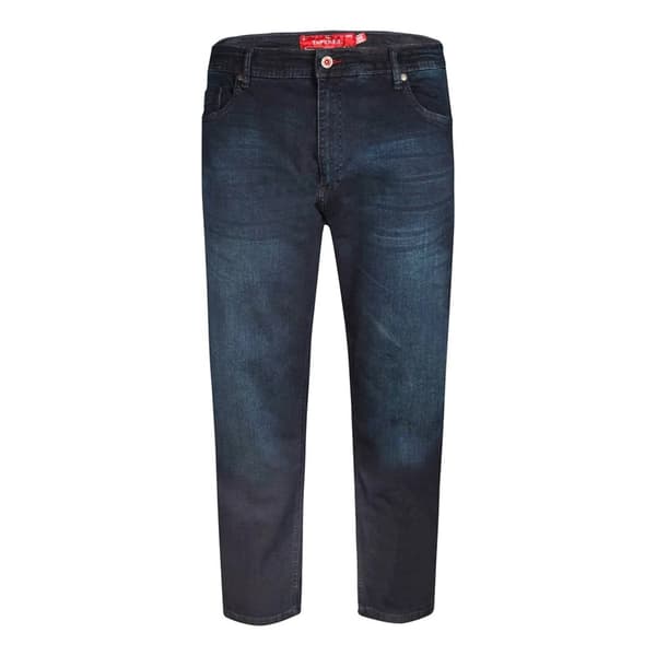 Duke Mens D555 Daniel Tapered Leg Kingsize Jeans Blue Black 60L