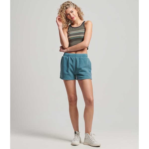 Superdry Vintage Wash Urheilushortsit Sininen M Nainen