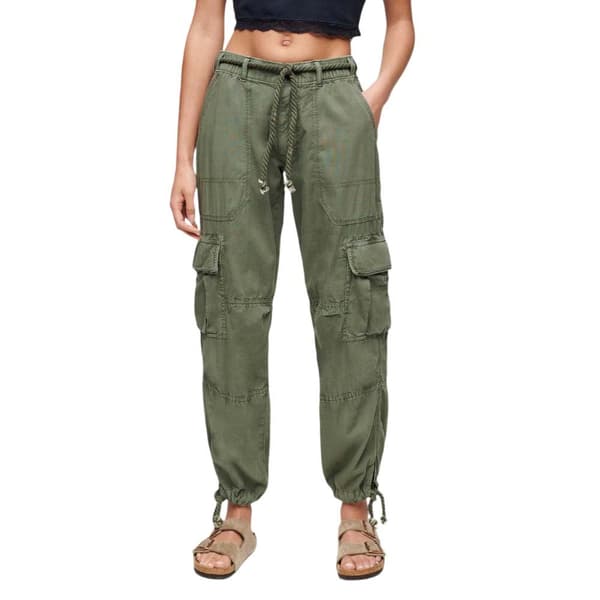 Superdry Lightweight Beach Cargo Housut Vihreä 30 Nainen