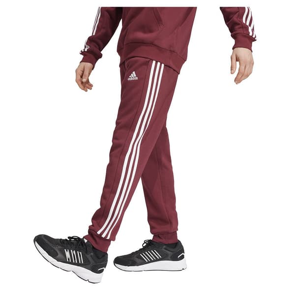 Adidas Essentials Fleece 3 Stripes Tapered Cuff Joggers Röd 3XL / Regular Man