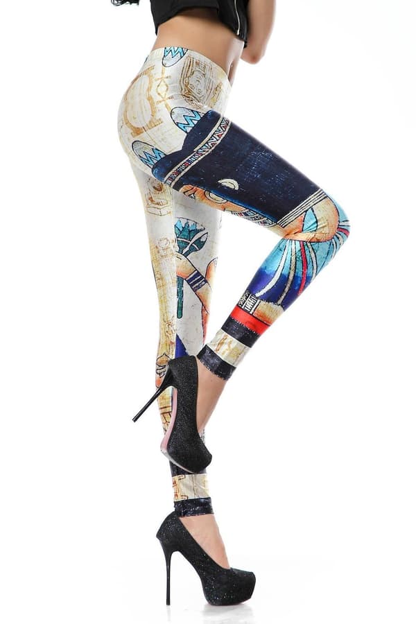 Mönstrade Leggings i fina färger Small